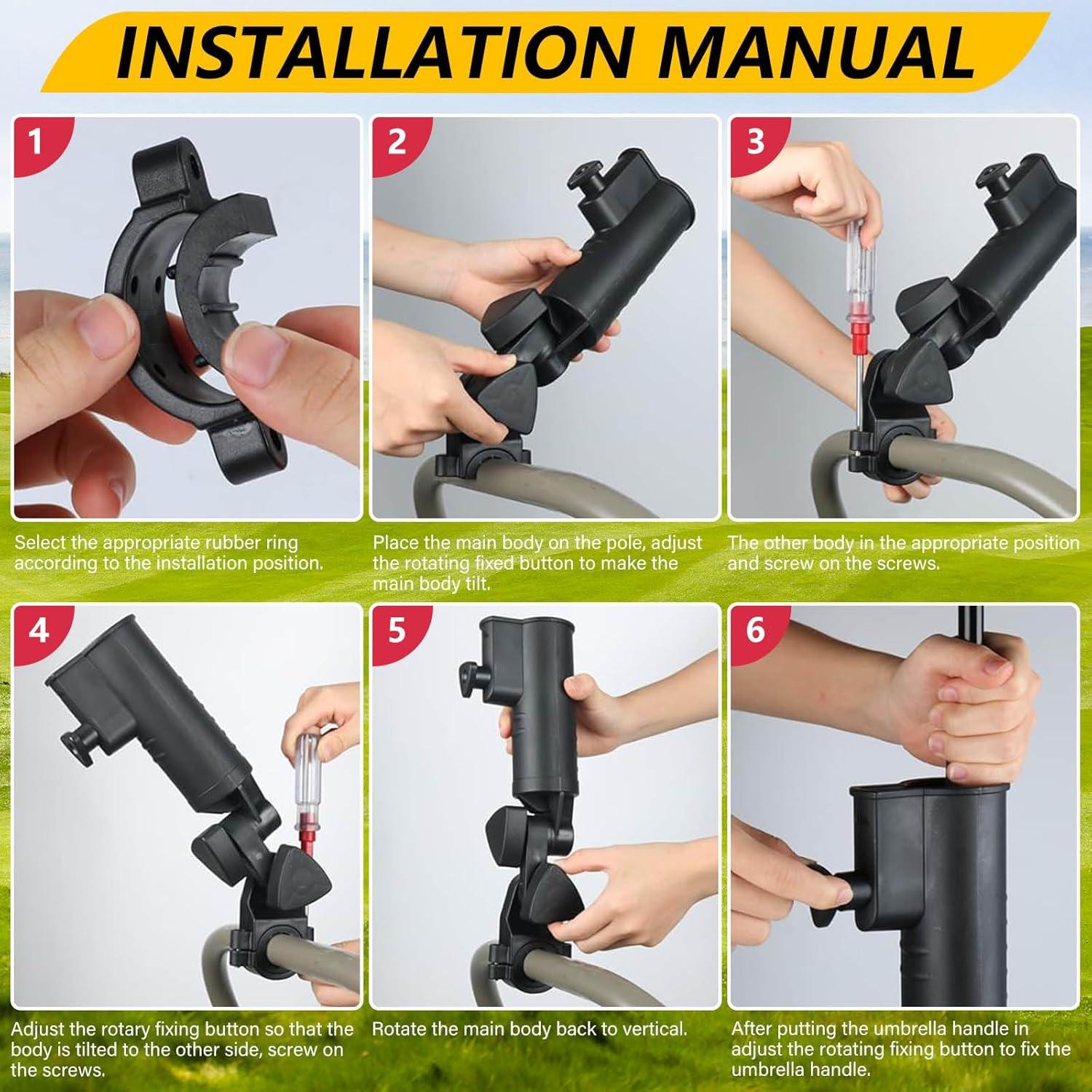 Soporte para Paraguas de Carrito de Golf BangBoom Ajustable