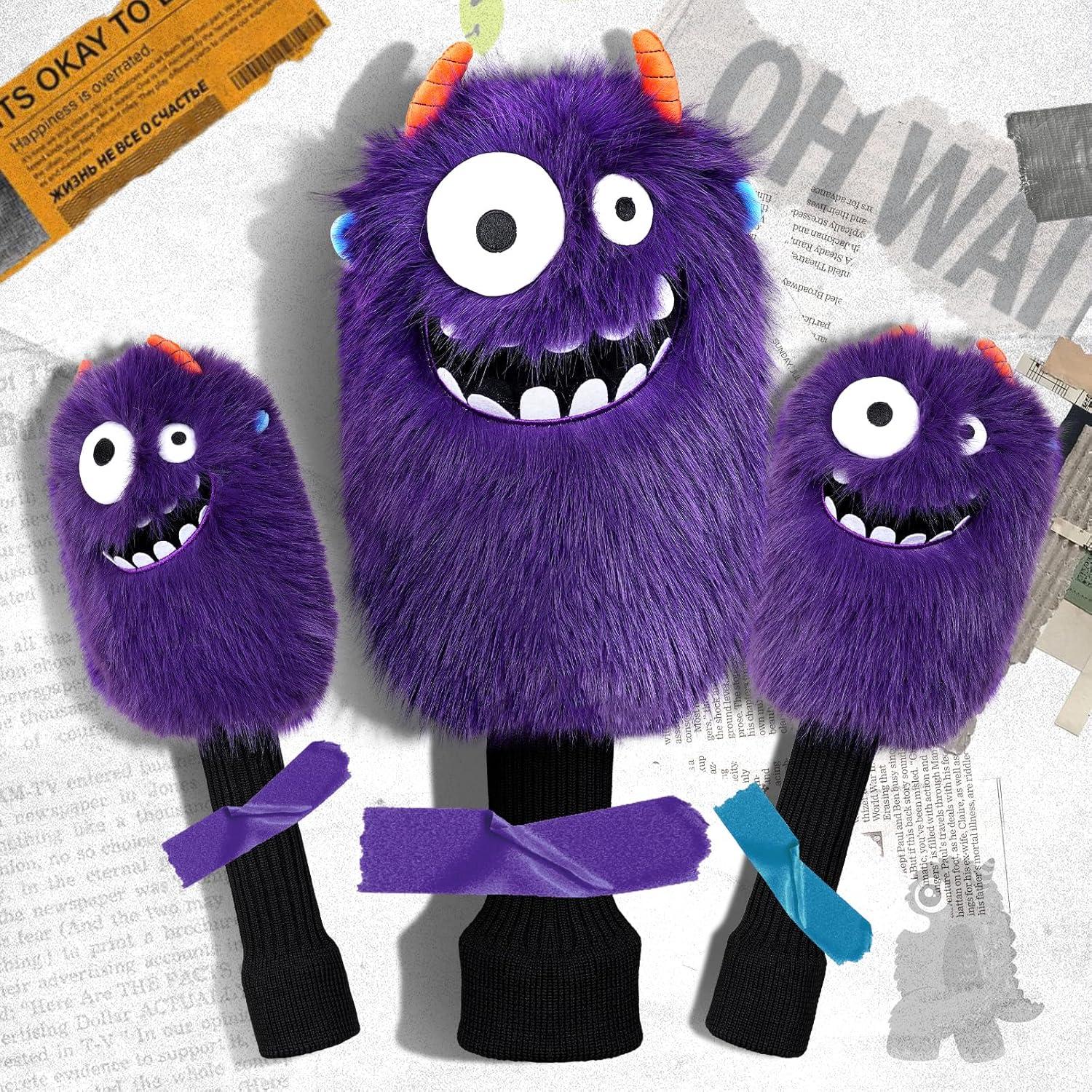 Cubierta de Cabeza de Golf LZFAN Monstruo Púrpura Fairway