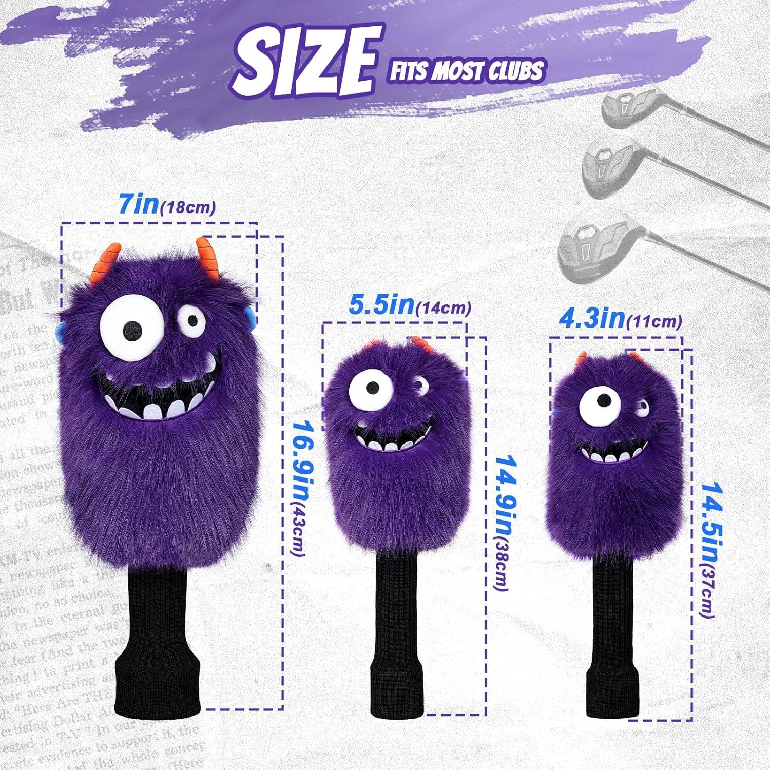 Cubierta de Cabeza de Golf LZFAN Monstruo Púrpura Fairway