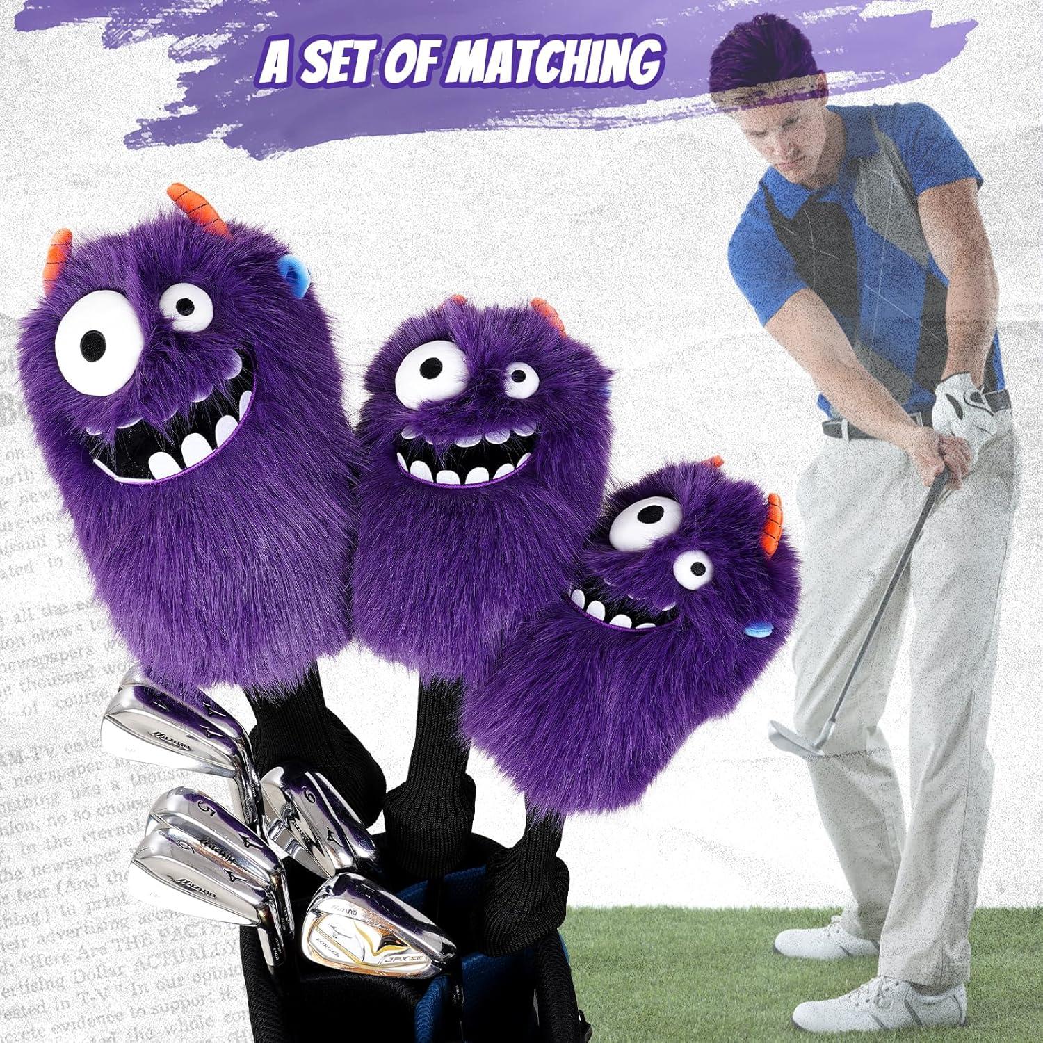 Cubierta de Cabeza de Golf LZFAN Monstruo Púrpura Fairway