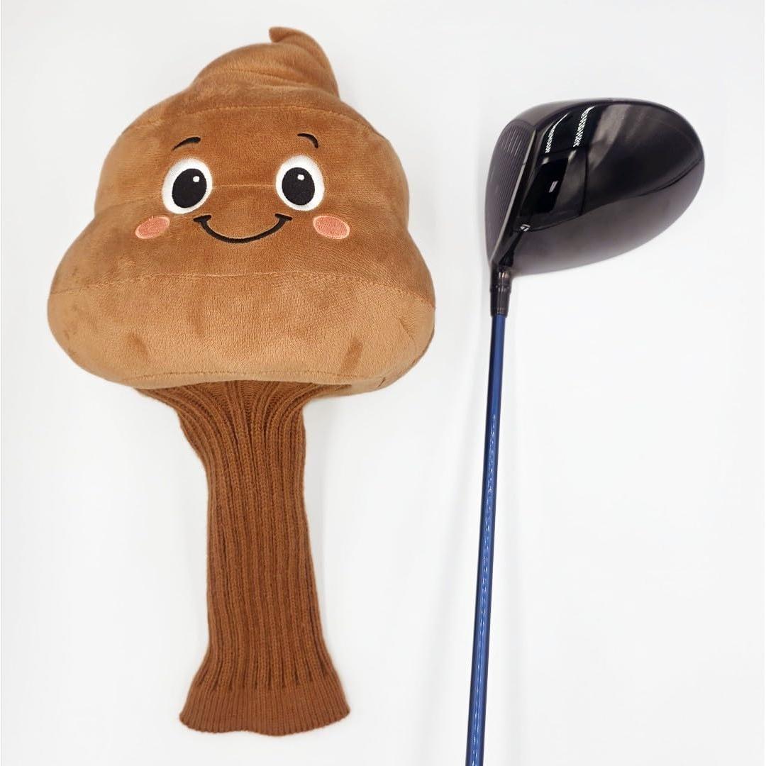 Cubierta de Driver de Golf Genérica Cara de Popó 460cc Peluche