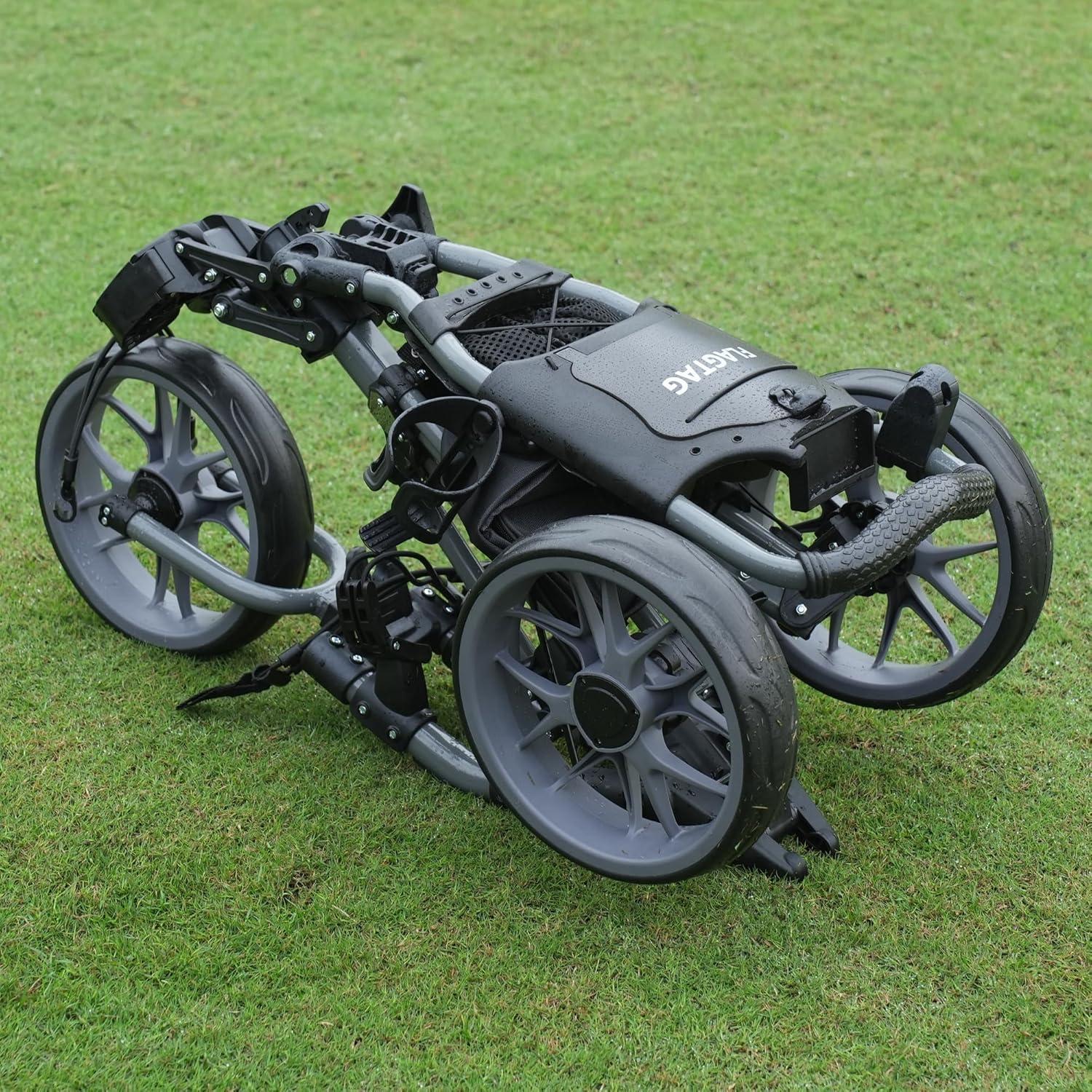 Carro de Golf Plegable FLAGTAG FG03 3 Ruedas Aluminio Gris