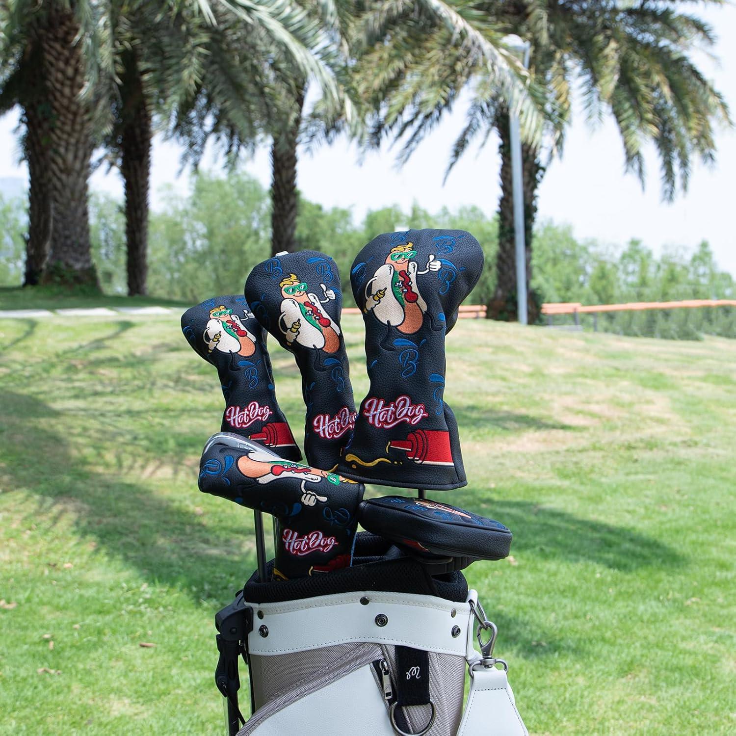 Cubiertas de Palos de Golf BAIRBRE - Cuero Negro Universal