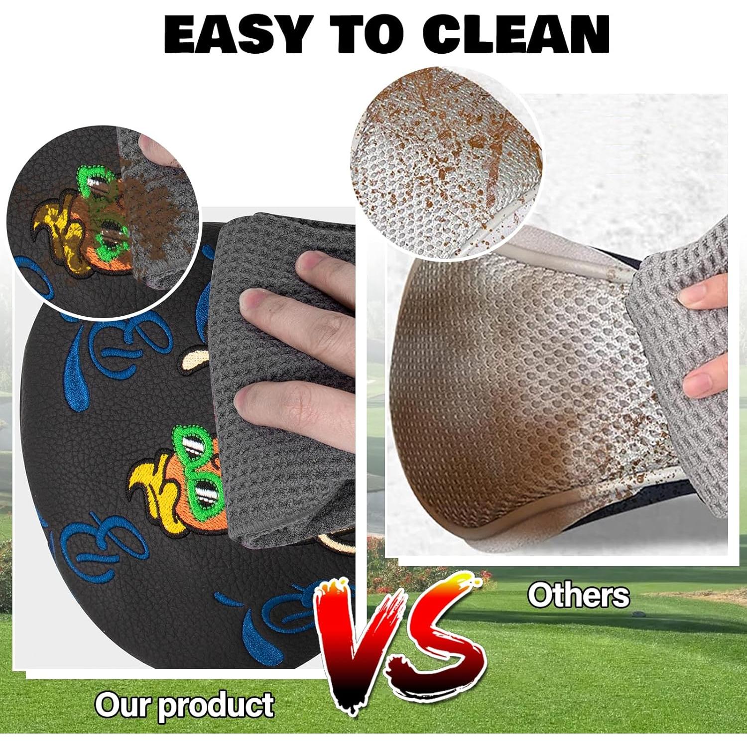 Cubiertas de Palos de Golf BAIRBRE - Cuero Negro Universal