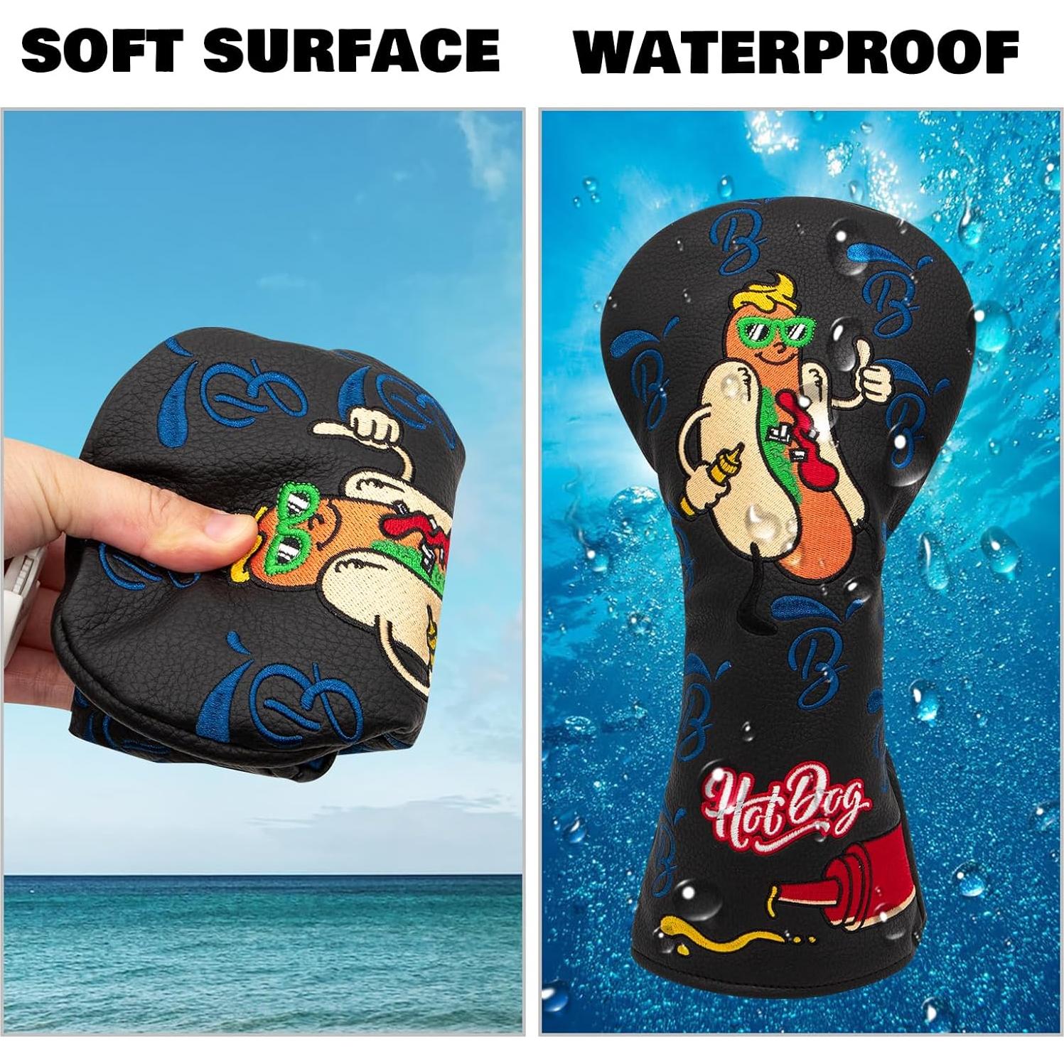 Cubiertas de Palos de Golf BAIRBRE - Cuero Negro Universal