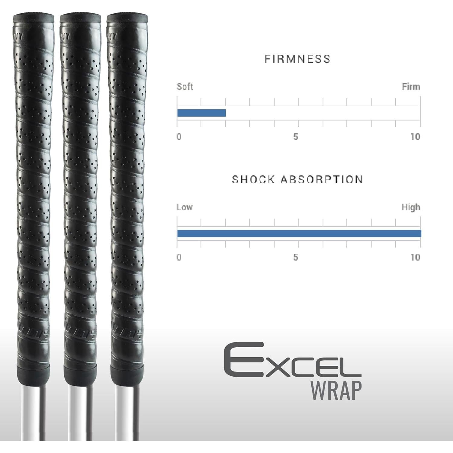 Agarre de Golf Sobredimensionado Winn Excel Wrap Negro