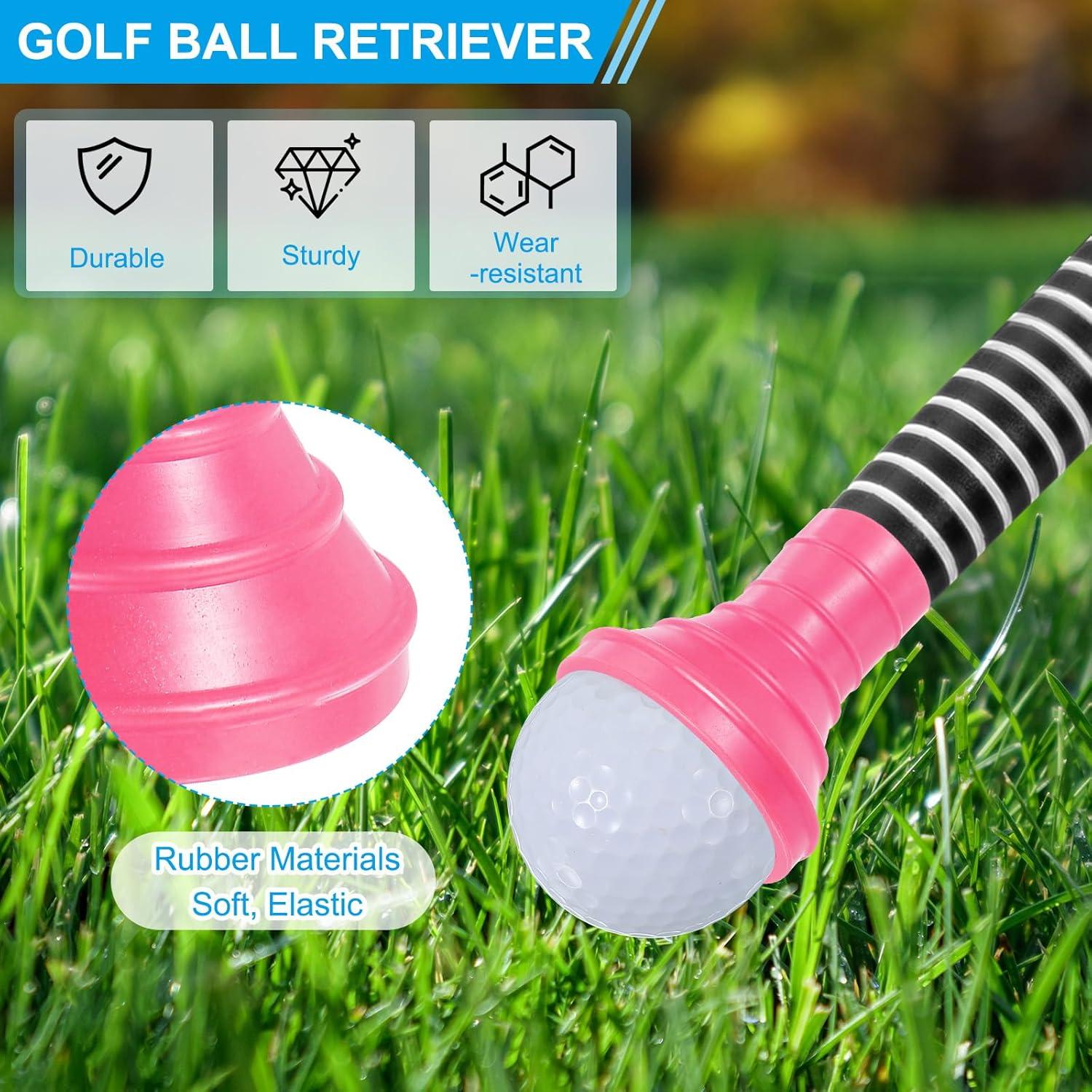 Agarrador de Pelotas de Golf PATIKIL con Ventosa Rosa 65x30mm
