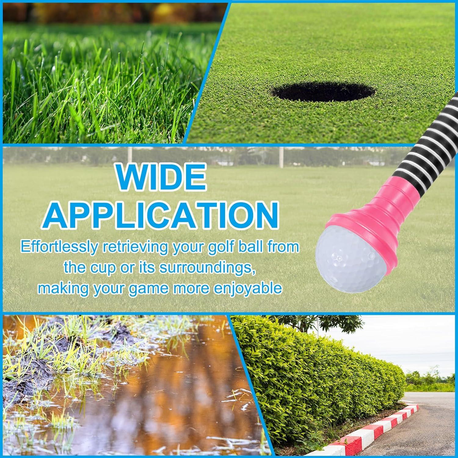 Agarrador de Pelotas de Golf PATIKIL con Ventosa Rosa 65x30mm