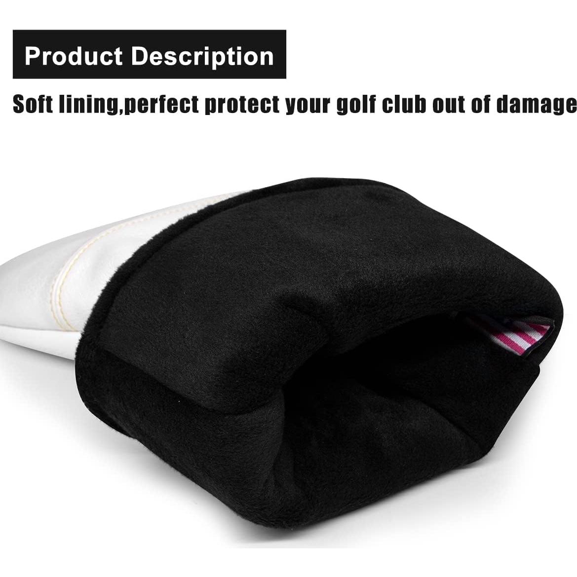 Cubierta de Cabeza de Golf Aliennana Cuero Premium Bordado