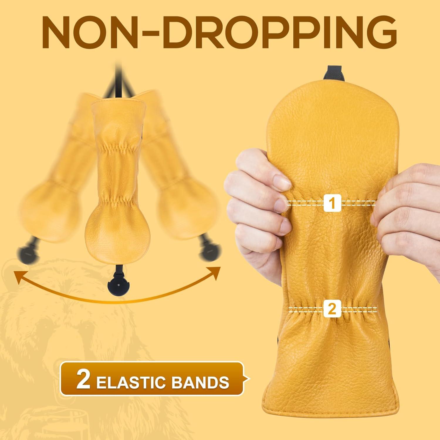 Golf Club Head Cover Golf Head Cover Driver Headcover Fairway Wood Headcover Hybrid Club Head Cover Golf Blade Mallet Putter Cover Beer Bear