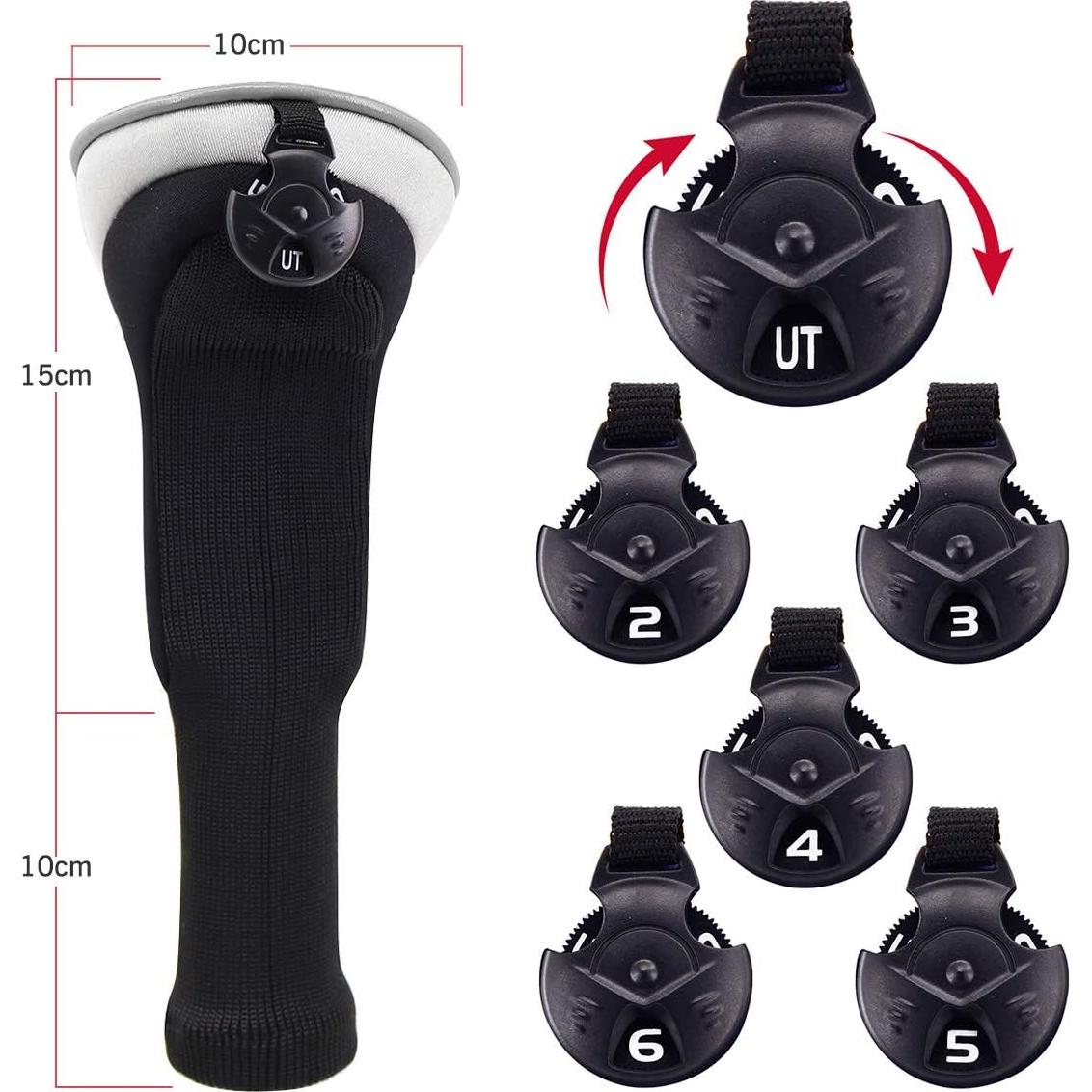 Cubierta de Cabeza de Putter Híbrido Craftsman Golf Gris 4 Pzas