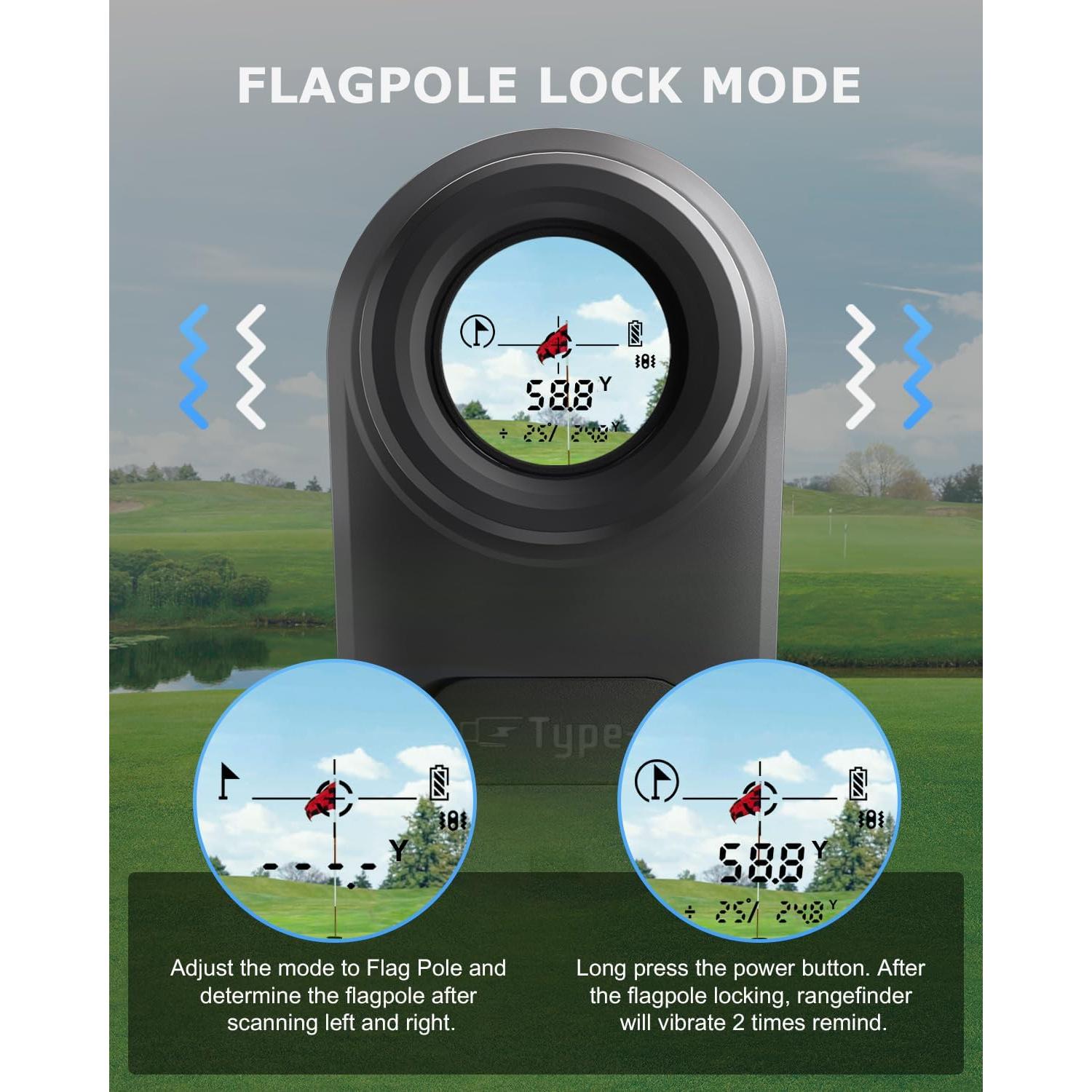 Medidor de Distancia Láser JIEHOME X1-660 Pro para Golf