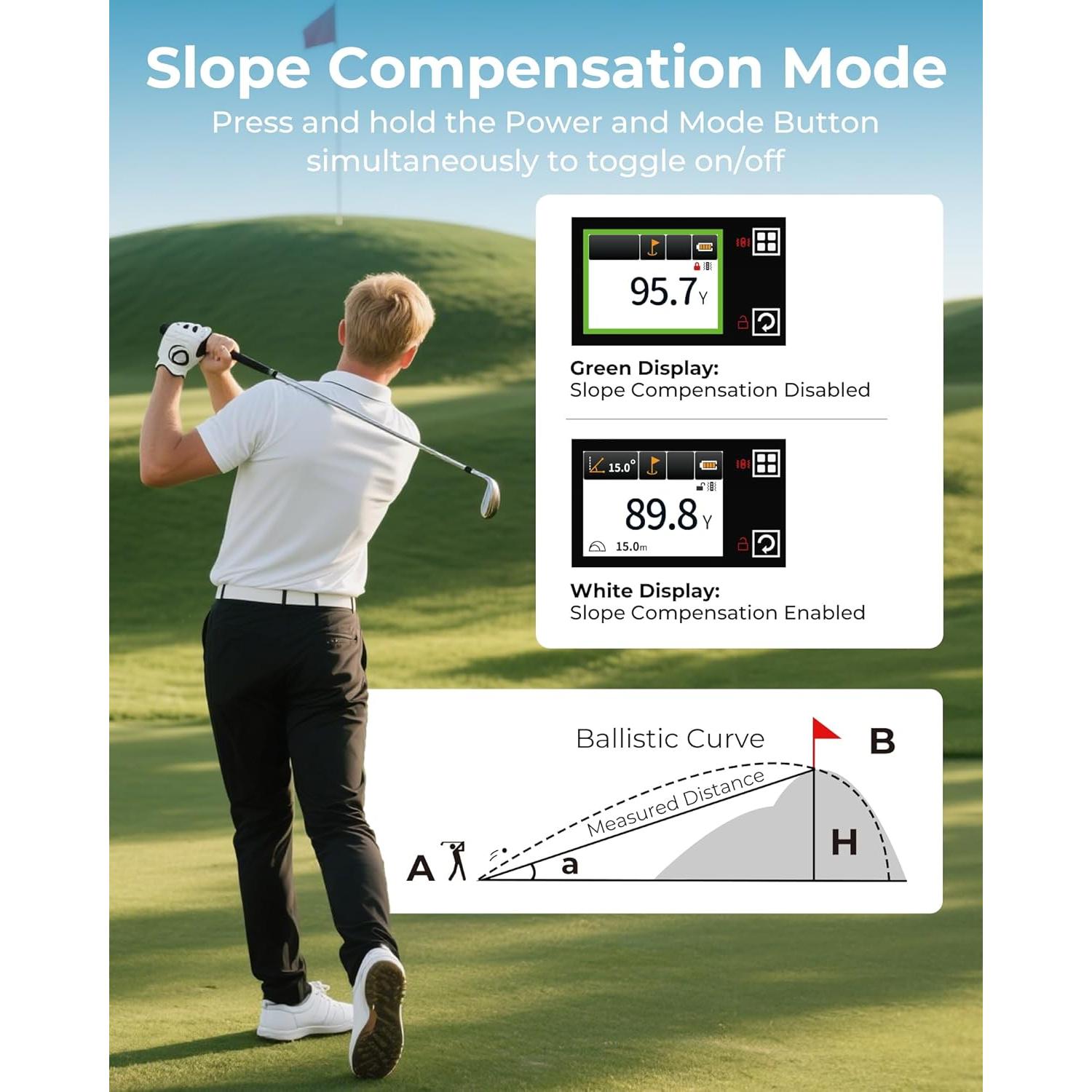 Buscador de Rango de Golf CIGMAN CT-1200Pro 1312 Yardas