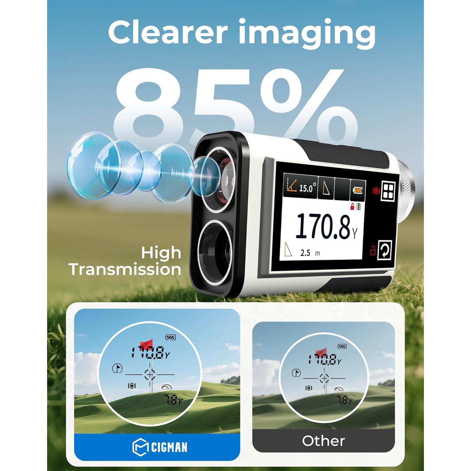 Buscador de Rango de Golf CIGMAN CT-1200Pro 1312 Yardas