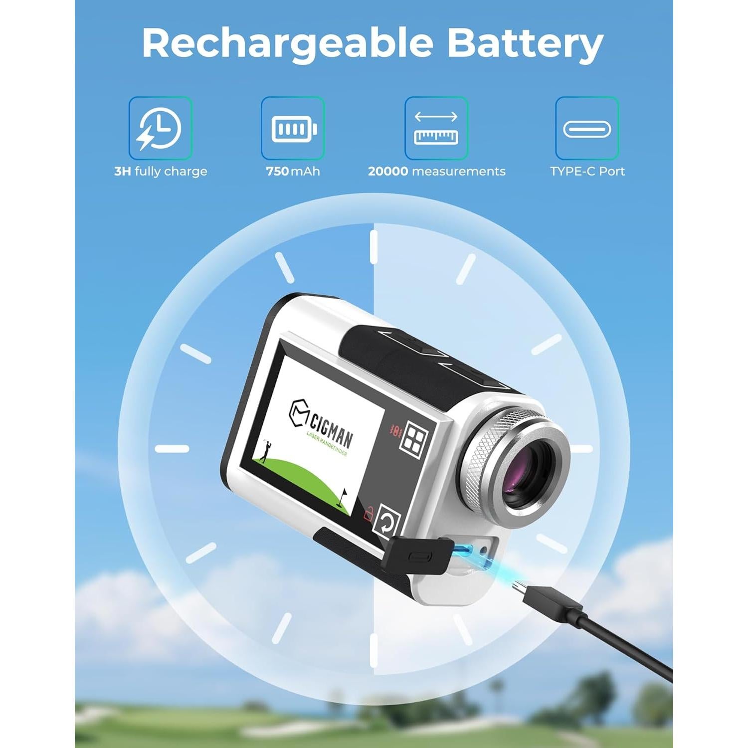 Buscador de Rango de Golf CIGMAN CT-1200Pro 1312 Yardas