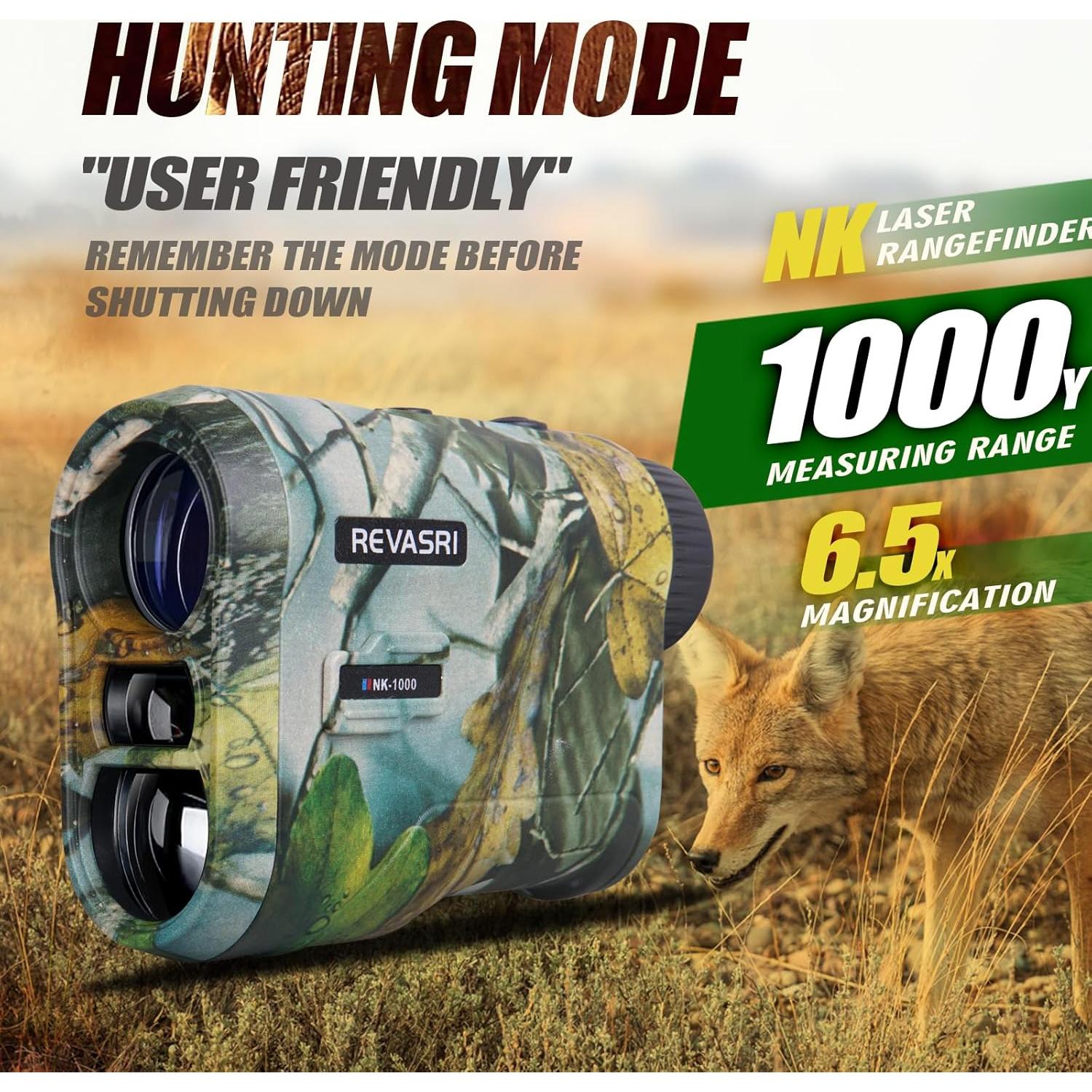 Medidor de Distancia Láser REVASRI NK 1000 Yardas Recargable