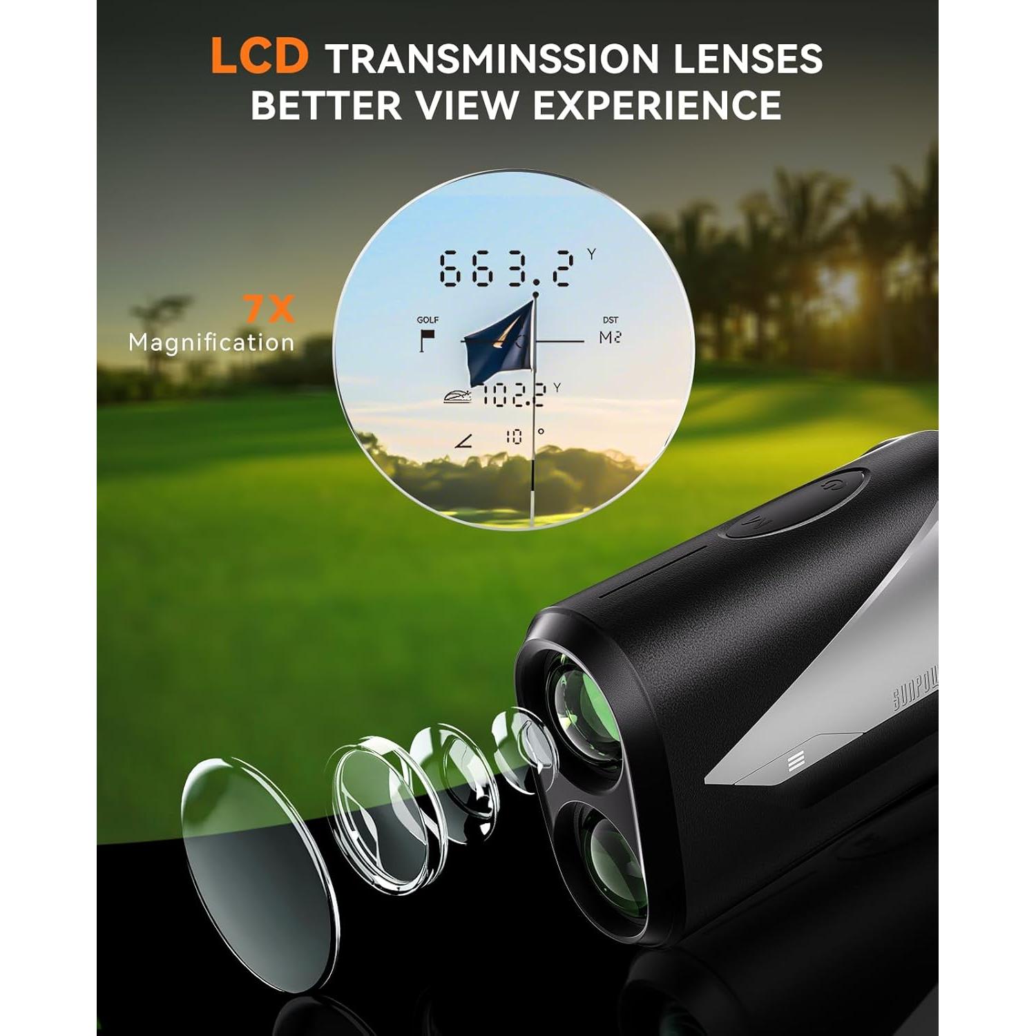 Medidor de Distancia de Golf SUNPOW SP-RG01 1000 Yardas