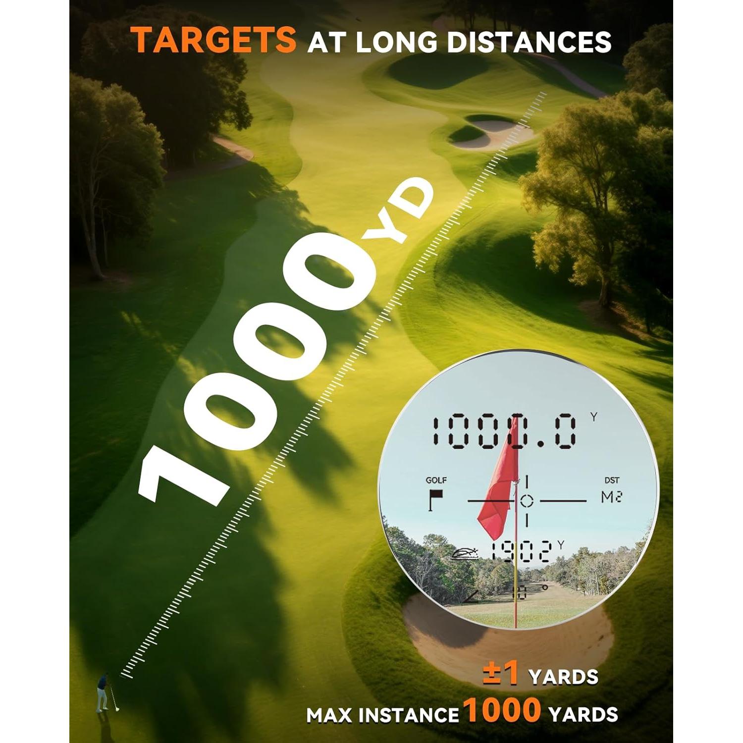 Medidor de Distancia de Golf SUNPOW SP-RG01 1000 Yardas