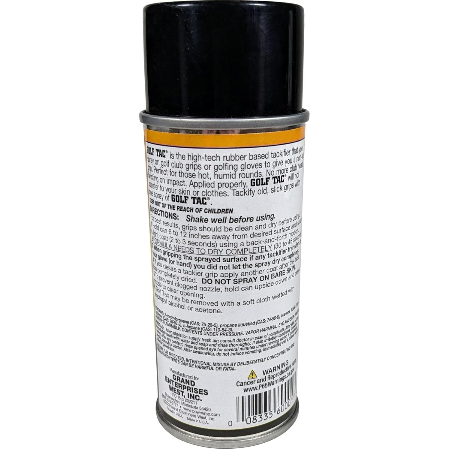 Spray Adhesivo Golf Tac para Agarre de Palos y Guantes 0.18kg