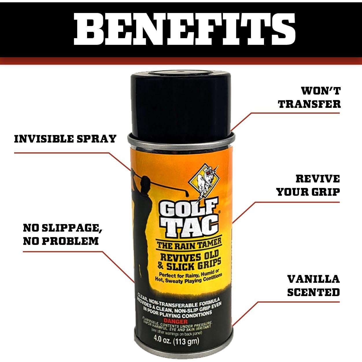 Spray Adhesivo Golf Tac para Agarre de Palos y Guantes 0.18kg