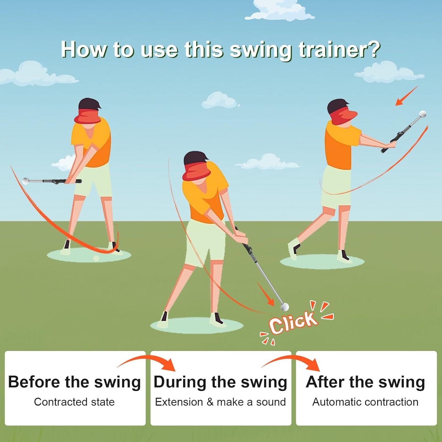 Entrenador de Swing de Golf Beauyist Profesional Diestro