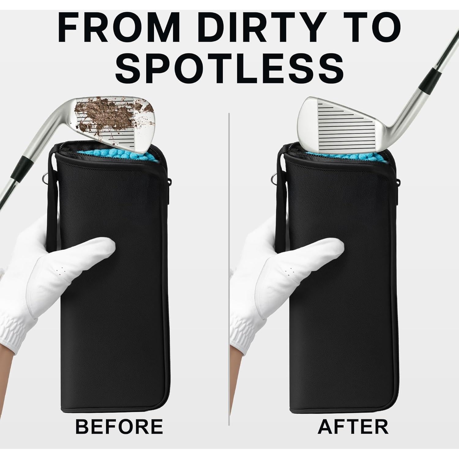 Kit de Limpieza de Golf CarryWise CW-Bolsa Azul con Toalla