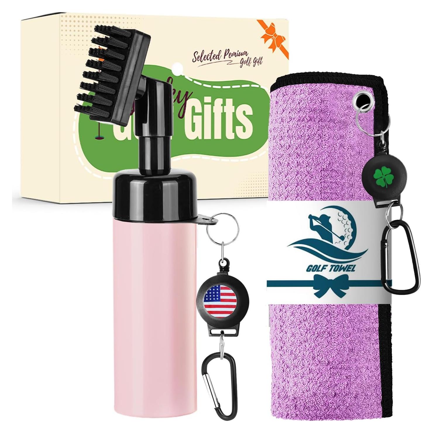 Juego de Toallas y Cepillo para Golf Amy Sport - Rosa