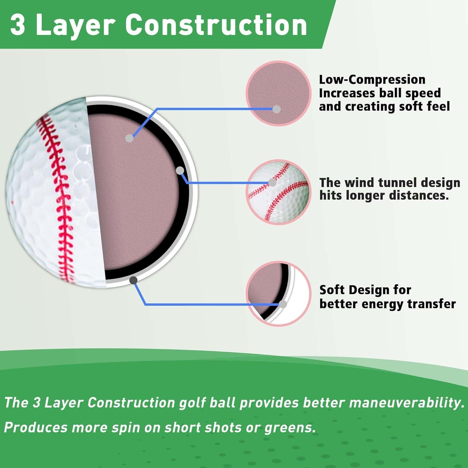 Pelotas de Golf Divertidas Golfupp - Paquete de 6 Multicolor