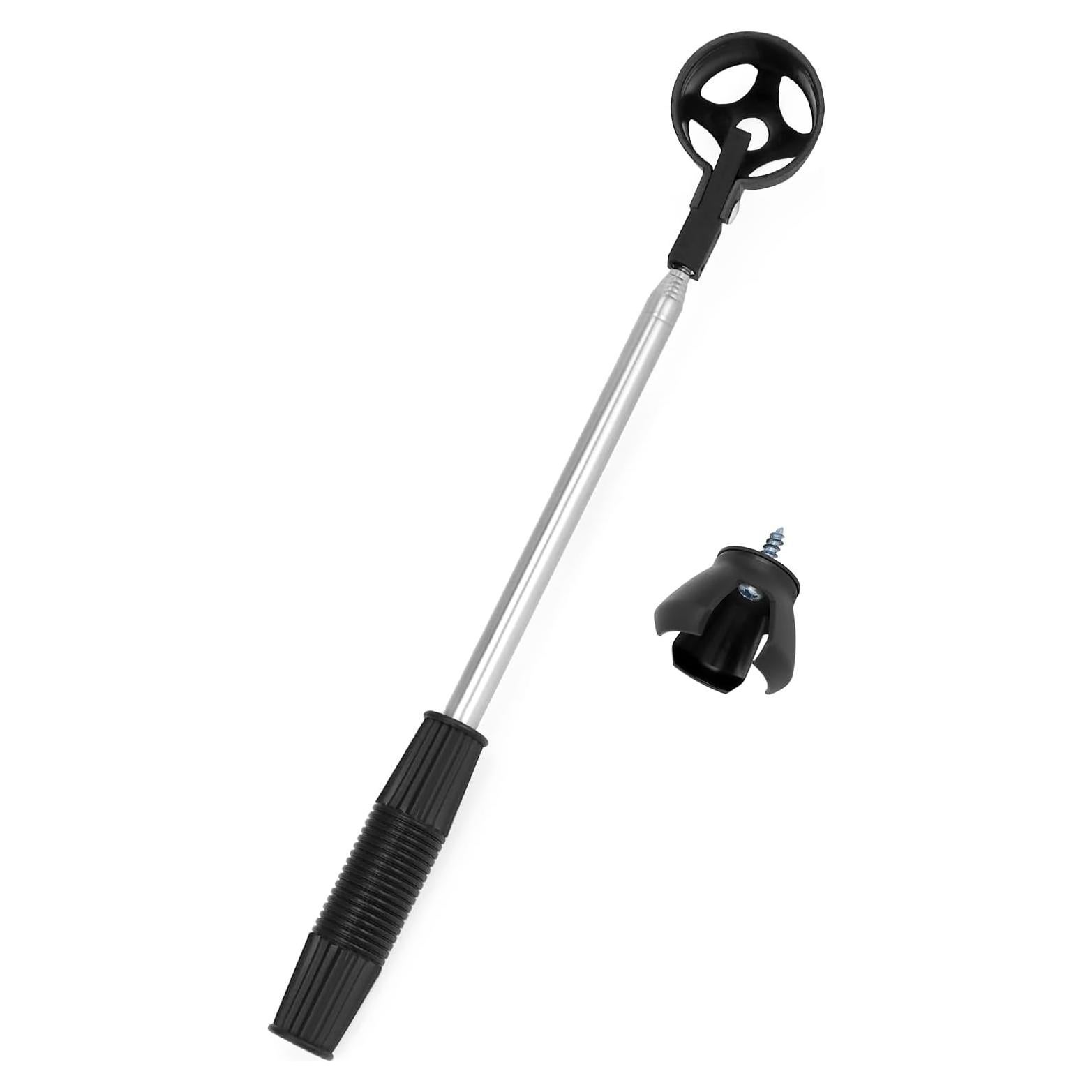 Recuperador de Pelotas de Golf Telescópico QWORK 2.74m Acero Inoxidable