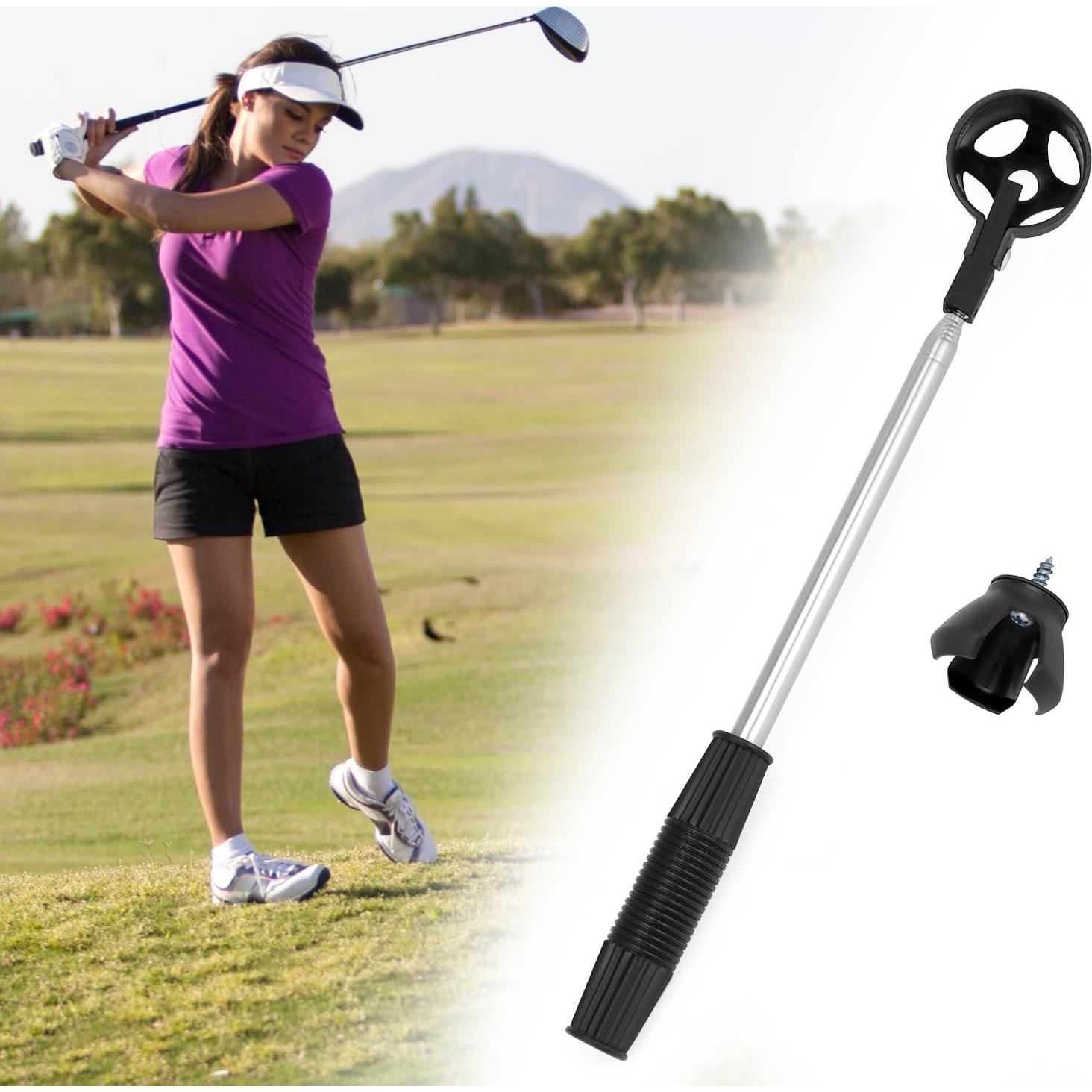 Recuperador de Pelotas de Golf Telescópico QWORK 2.74m Acero Inoxidable