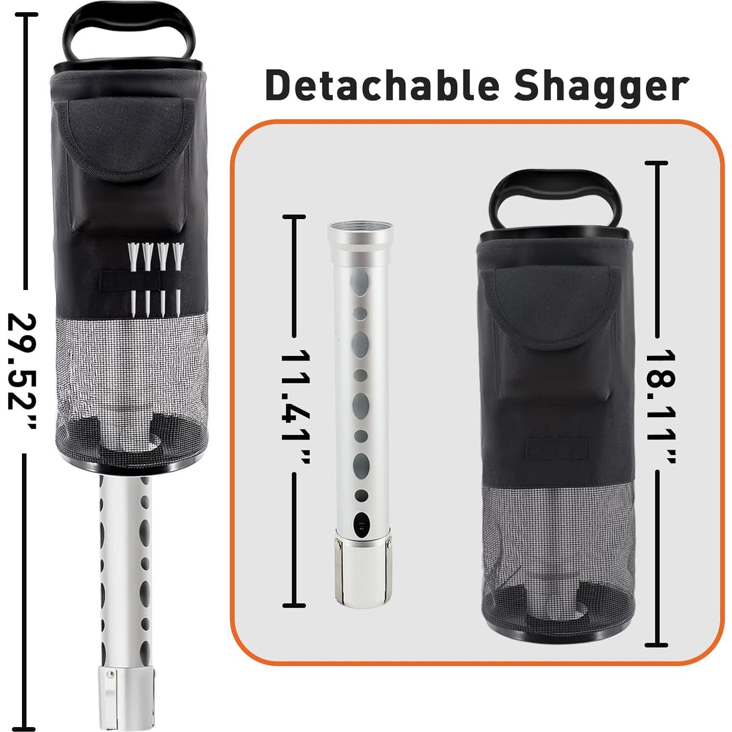 Bolsa Shag Golfupp para 70 Pelotas - Recogedor de Aluminio