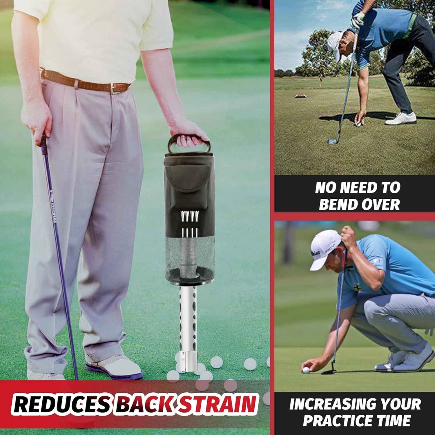 Bolsa Shag Golfupp para 70 Pelotas - Recogedor de Aluminio