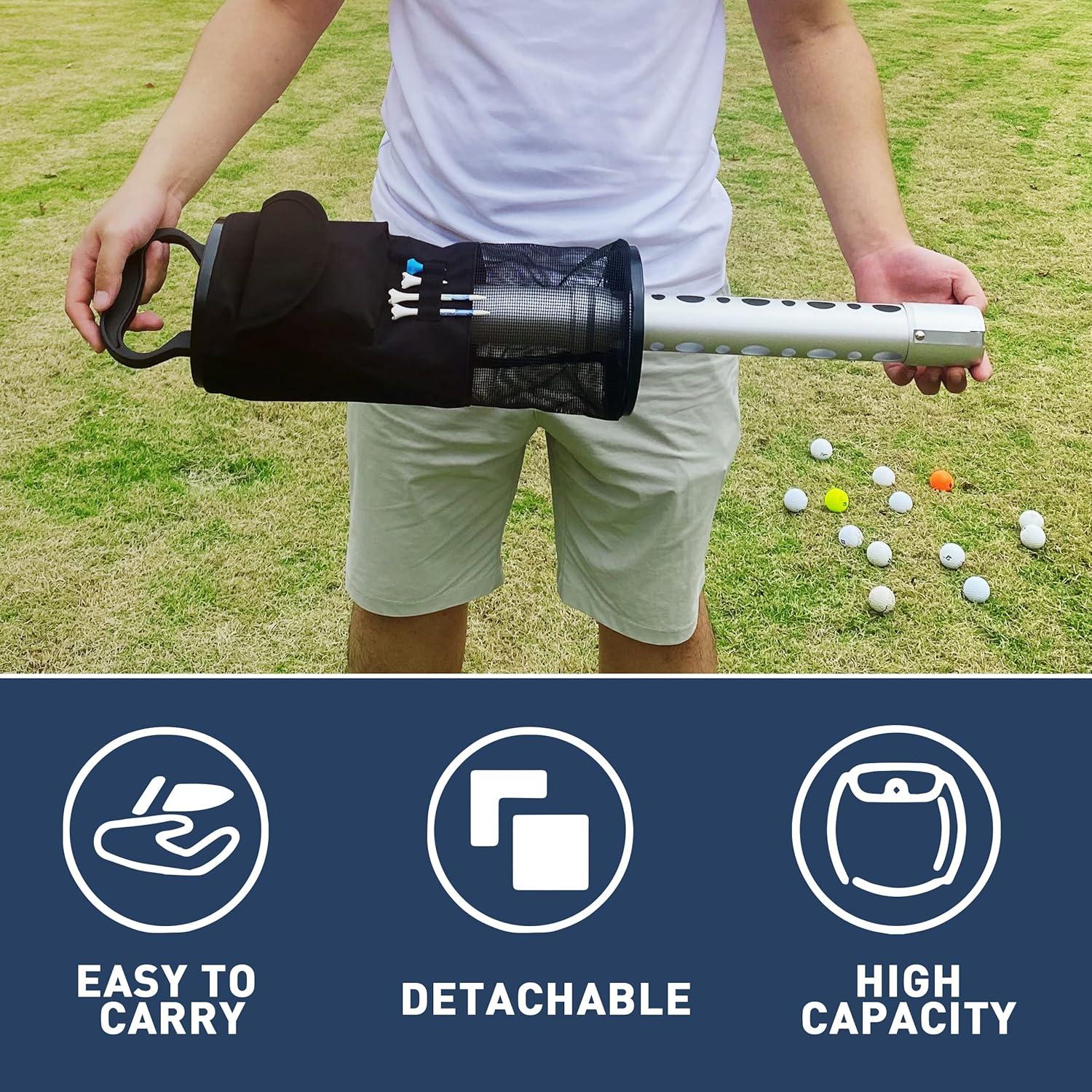 Bolsa Shag Golfupp para 70 Pelotas - Recogedor de Aluminio