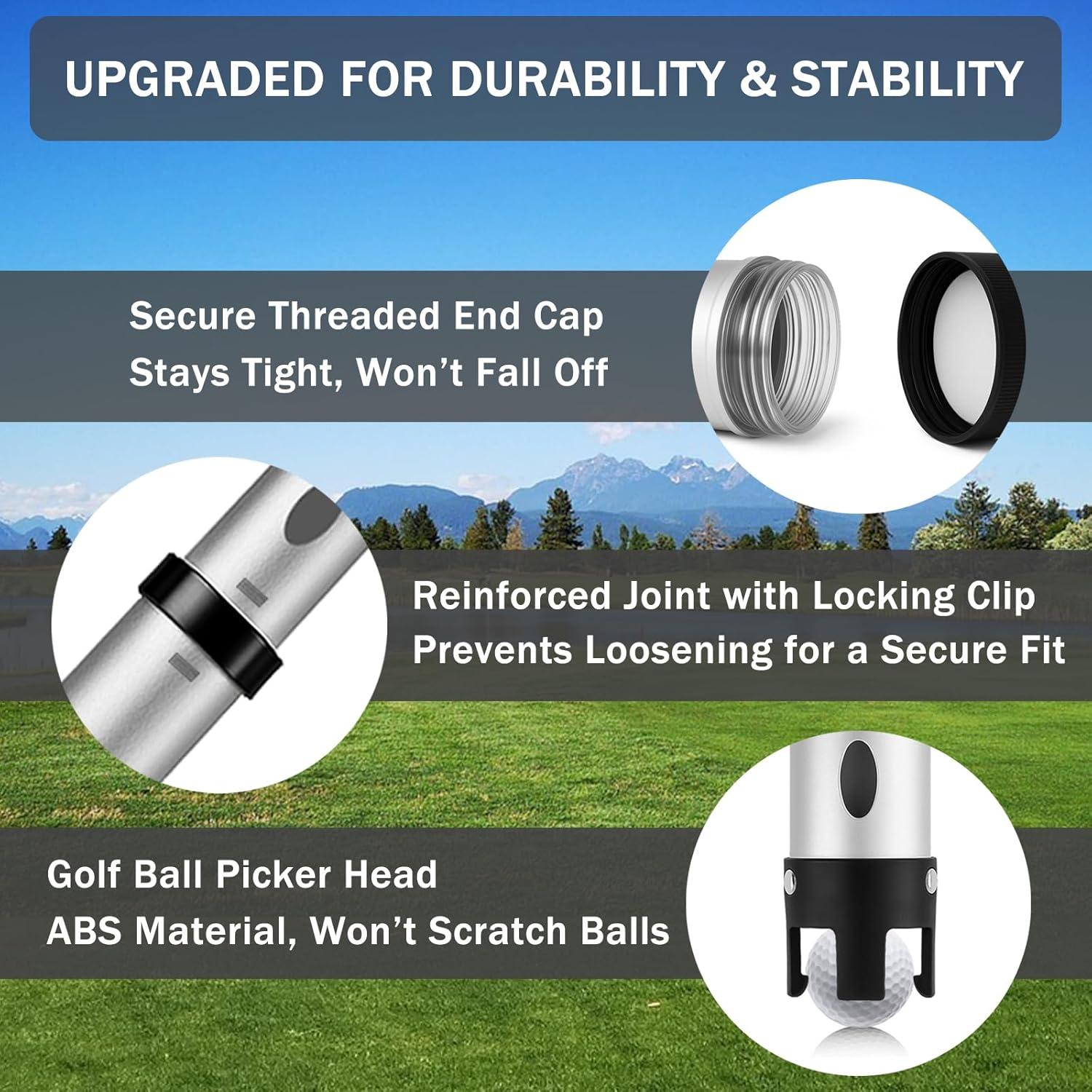 Recogedor de Pelotas de Golf AESWGOF GBR-SL01 con Bolsa y Toalla