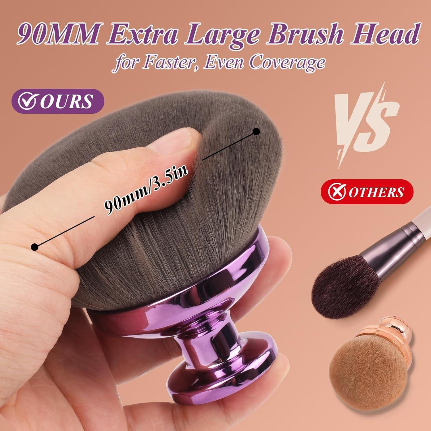 Brocha Kabuki Auto-bronceadora GloréBrochas 90mm Cerdas Veganas