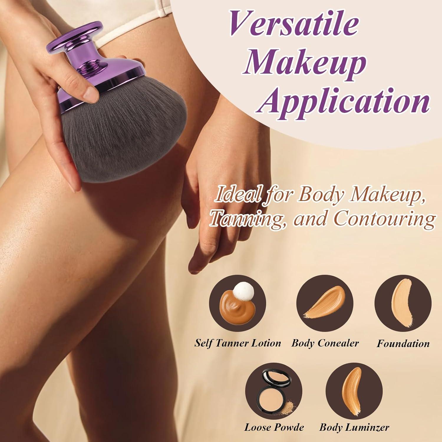 Brocha Kabuki Auto-bronceadora GloréBrochas 90mm Cerdas Veganas