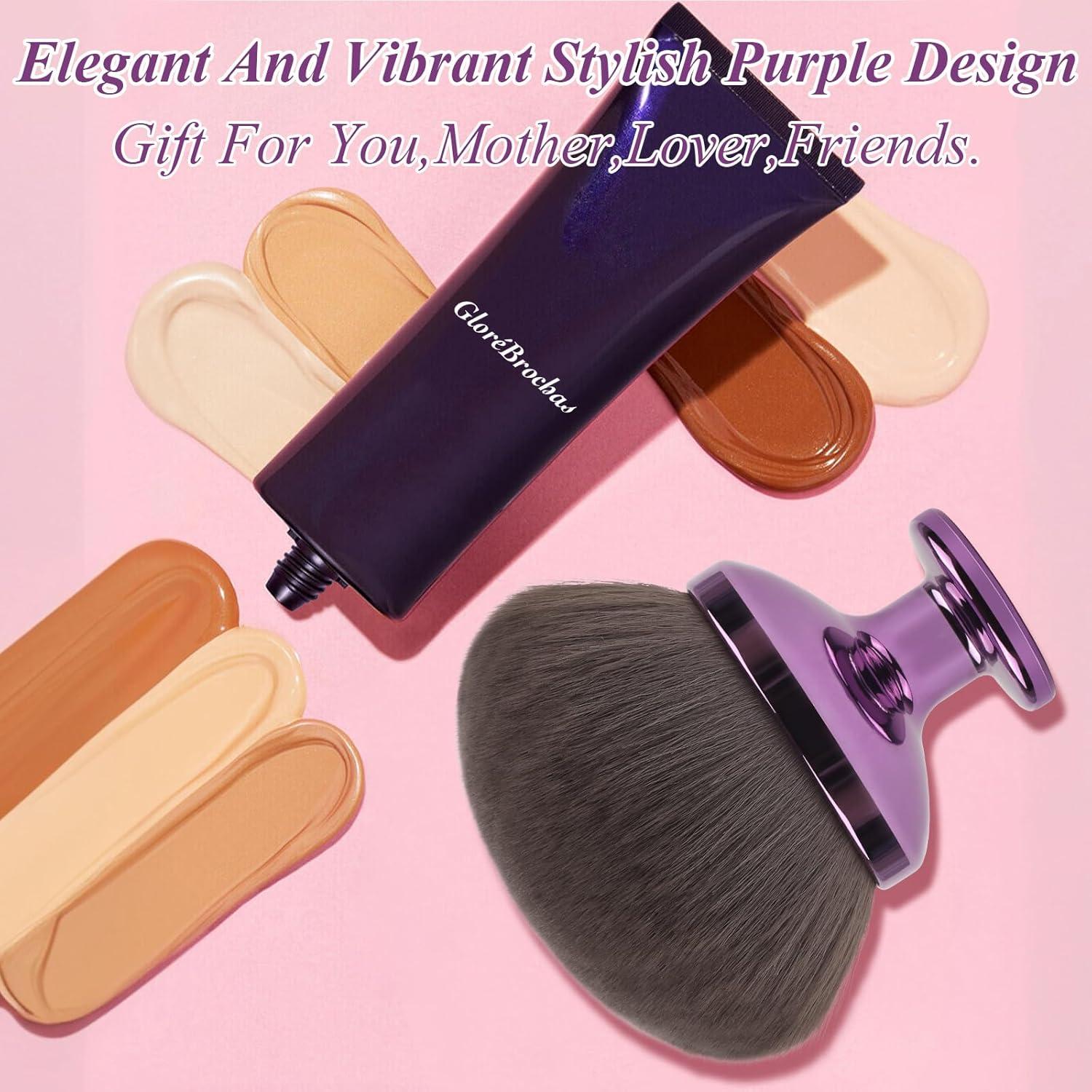 Brocha Kabuki Auto-bronceadora GloréBrochas 90mm Cerdas Veganas