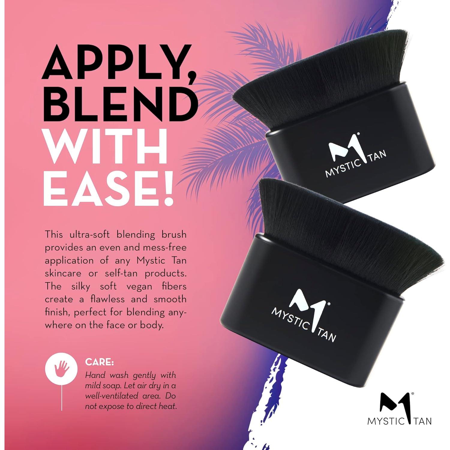 Brocha Kabuki Mystic Tan para Autobronceador y Maquillaje - Suave y Vegana