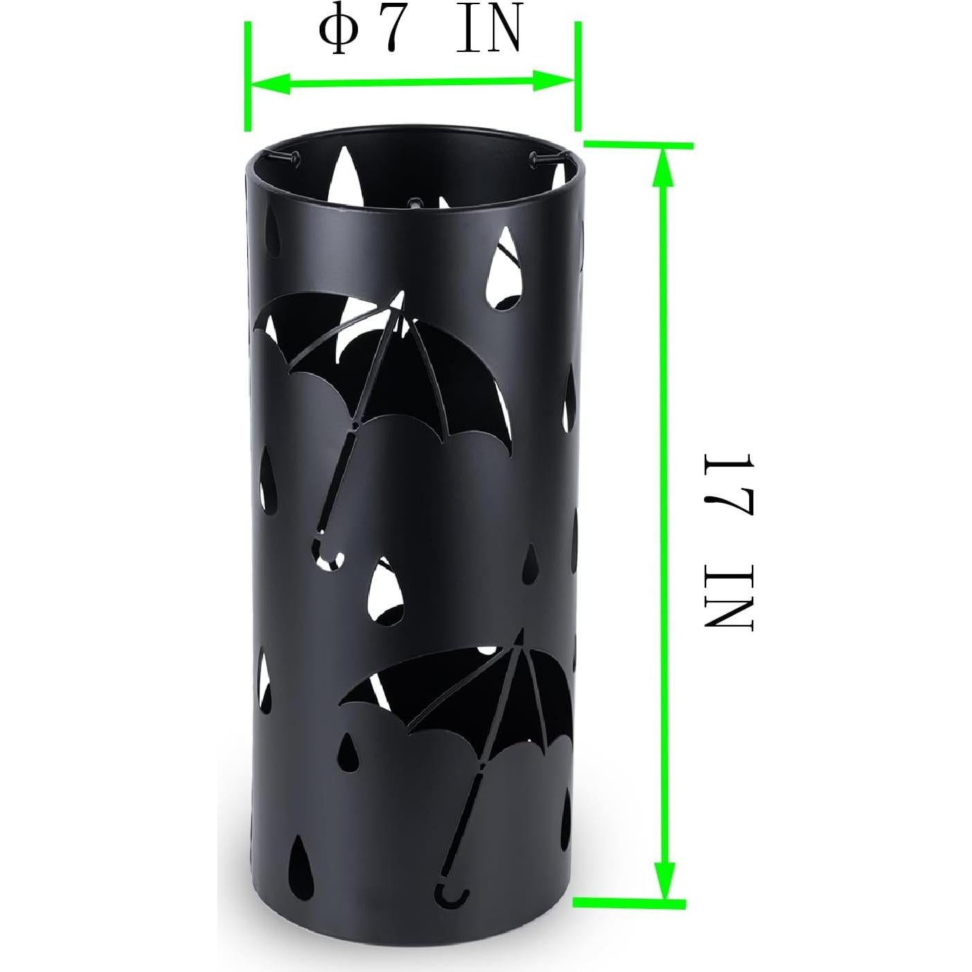 Soporte para Paraguas BEWBBAT Redondo Metal Negro 43x18cm