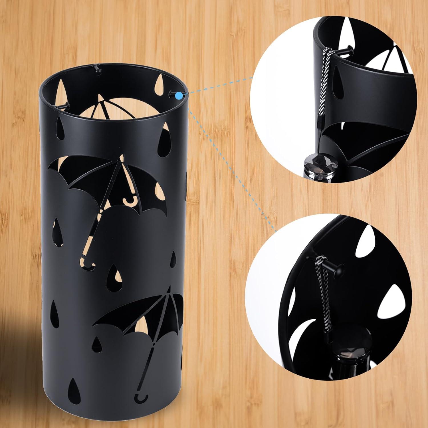 Soporte para Paraguas BEWBBAT Redondo Metal Negro 43x18cm