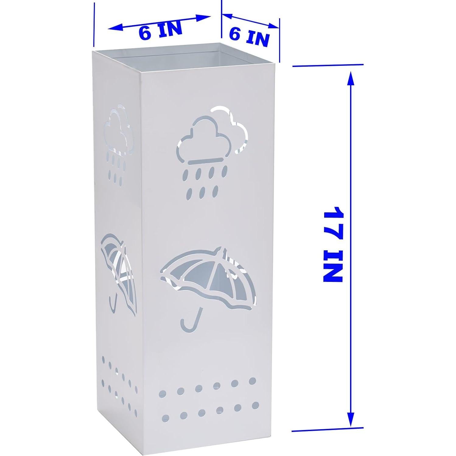 Soporte de Paraguas de Metal BEWBBAT Blanco 15x15x43 cm