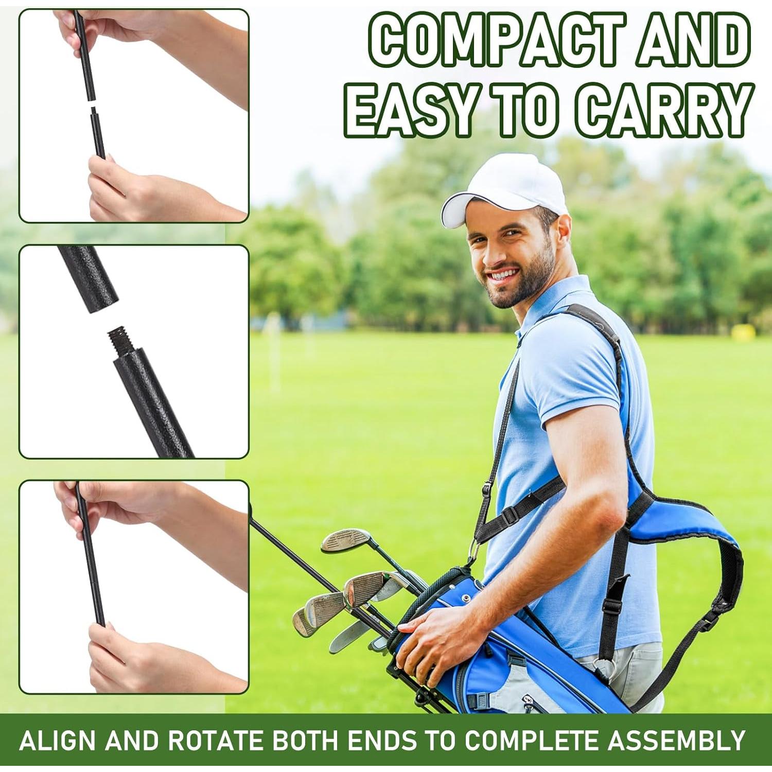 Soporte de Palos de Golf TOBWOLF 2PCS Metal 80cm Desmontable