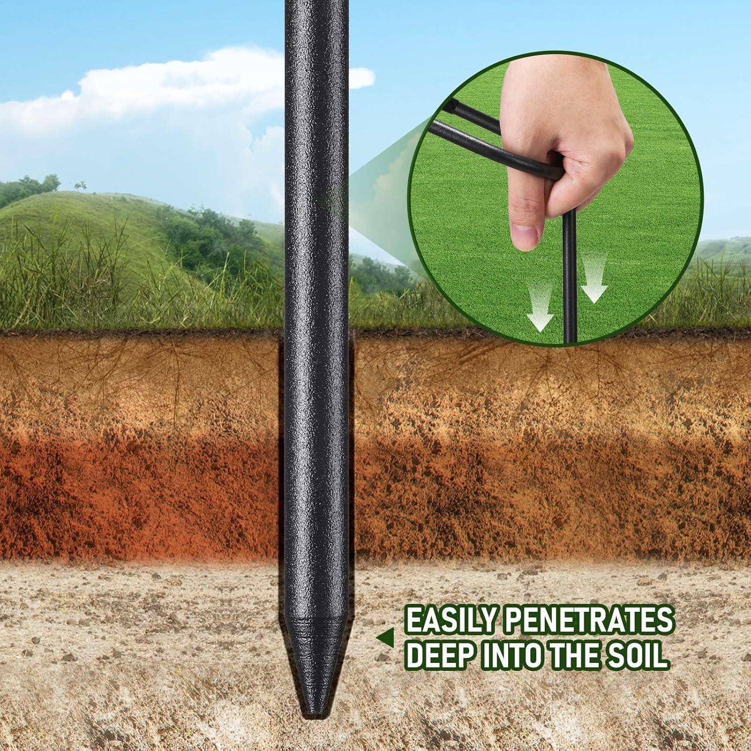 Soporte de Palos de Golf TOBWOLF 2PCS Metal 80cm Desmontable