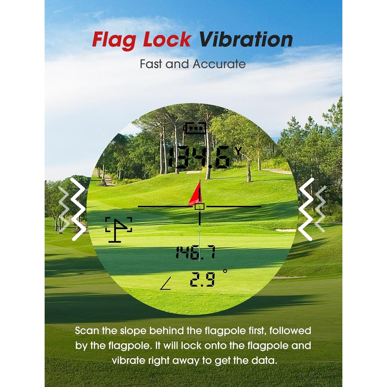 Buscador de Rango de Golf BirdiePulse N5-1200 1300 Yardas