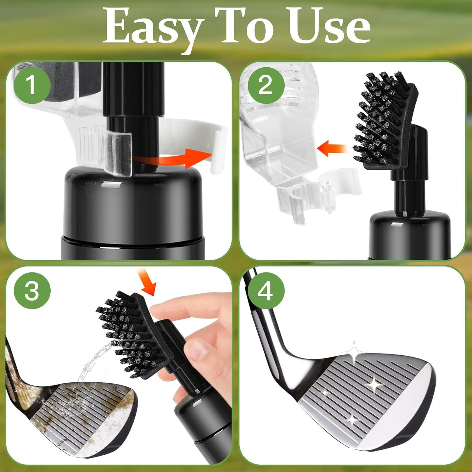 Cepillo Limpiador Curvado para Golf Janhavi con Botella 118 ml