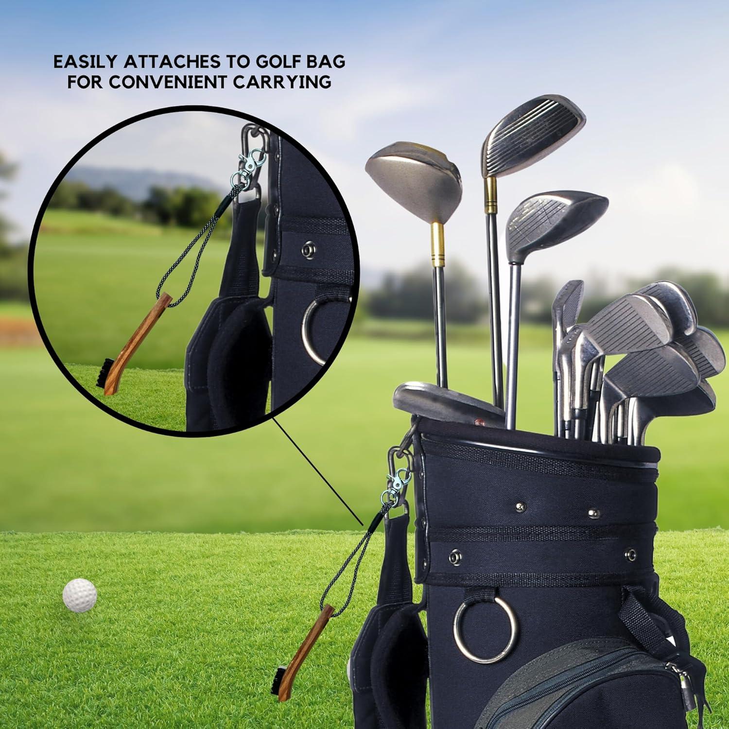 Cepillo de Golf RE GOODS GB - Madera de Nogal, Paquete de 2