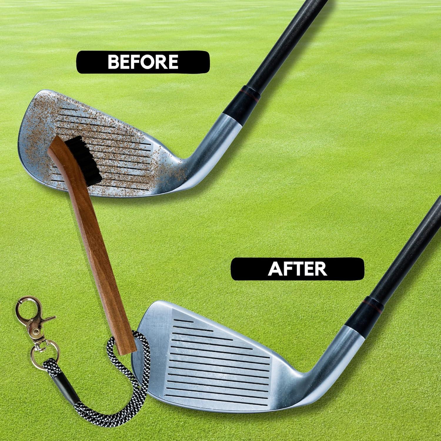 Cepillo de Golf RE GOODS GB - Madera de Nogal, Paquete de 2