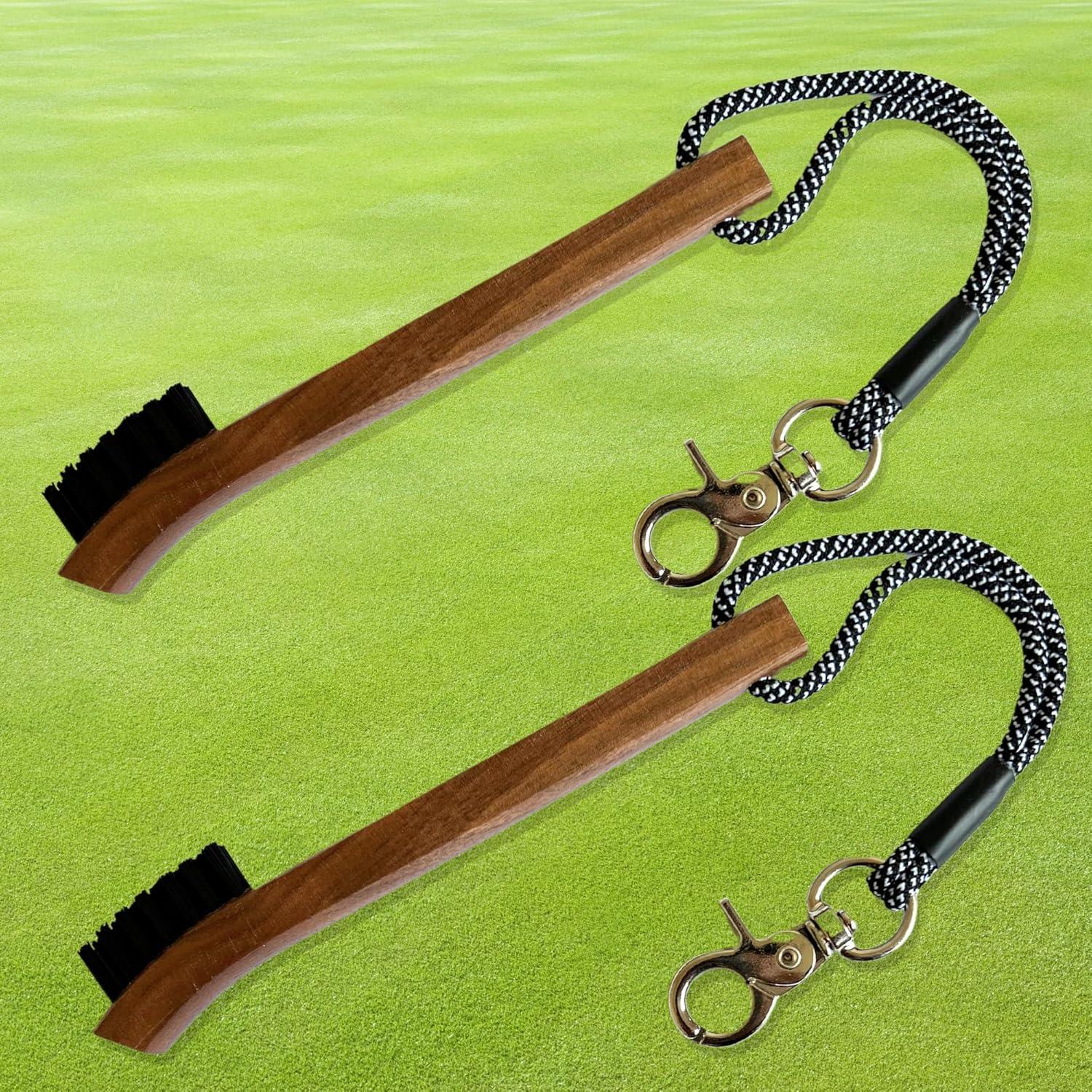 Cepillo de Golf RE GOODS GB - Madera de Nogal, Paquete de 2