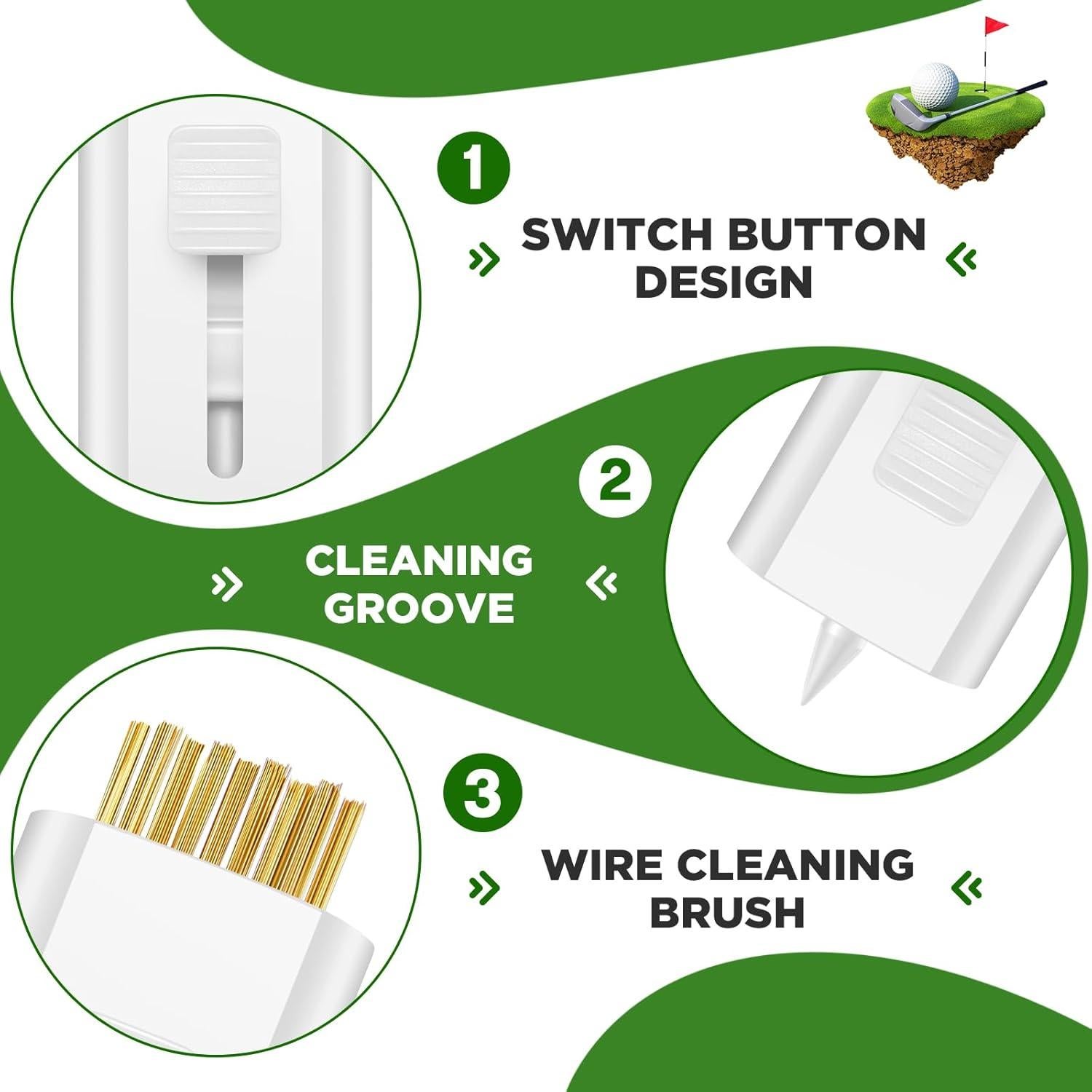 Bokon Cepillo Retráctil para Limpiar Palos de Golf - 10 Pcs