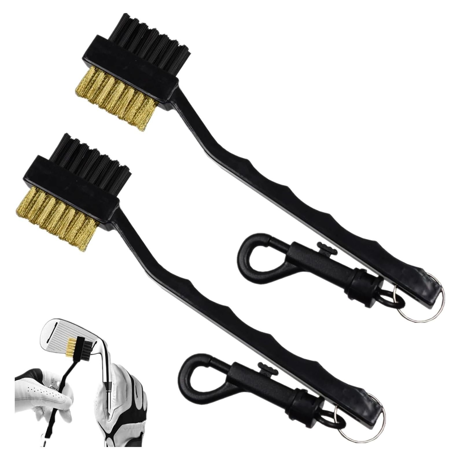 Paquete de 2 cepillos de golf DKJEkdje CH44 con hebilla colgante